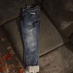 Old Navy Women's Slim Straight Jeans - Dark Blue Wash